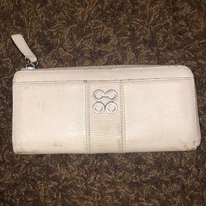 Coach white wallet